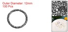 100pcs Open Jump Rings 12mm O-ring Connectors For Jewelry Making Black