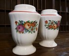 Vtg Range Stove Top Salt    Pepper 5  Petit Point Crown China