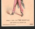 Uncle Sam Scarcer Par Value Cigar 19th Century Tobacco Victorian Trade Card J us