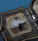 2ct Round Cut Vvs1 d Diamond Cluster Pendant 14k White Gold Over 18  Free Chain