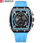 Curren Men Rectangle Watch Fashion Chronograph Wristwatch Boy Girl Watches Usa