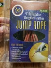 2xs Sports 9  Adjustable Weighted Leather Jump Rope W   Ball Bearings New Sealed