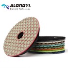 4  Diamond Dry Polishing Pad With 5 8-11 Or M14 Arbor Backer Holder 10pcs kit