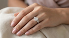 Engagement   925 Sterling Silver Floral Cluster Ring  Sparkling Promise Ring