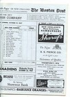 October 19 1947 Nhl Program New York Rangers At Boston Bruins Vgex