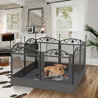 Dog Playpen Heavy Cage Pet Exercise Metal Fence Kennel With Door   Fertility Pad