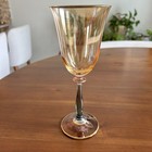 Vietri Regalia Deco Iridescent Wine Glass Hand Made In Poland 8 1 4    Tall