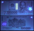 Vietnamese Currency 100000 Vietnam Dong Vnd   Random Year  P-122  Unc  Polymer