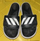 Adidas Alphabounce Slides sandals Black white  Men s Size 9