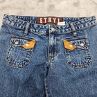 Vintage 90s Ethyl Jeans Womens 5 Juniors Blue Low Rise Bootcut Flare Pockets