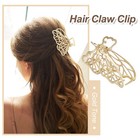 3 2  Women Large Metal Hair Claw Hair Barrettes Clip Butterfly Style Claw 