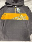 Vintage 2003 Old Navy Performance Fleece Hoodie Youth 10 Charcoal Yellow
