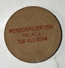 Vintage Wooden Nickel Personalization Palace Advertisement
