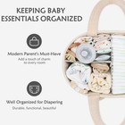 Clymene Baby Diaper Caddy Organizer  Nursery Storage Basket For Diapers Ivory 