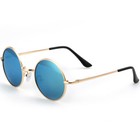 Mens Round Polarized Circle Sunglasses Ozzy Elton Hippie Small Vintage Design
