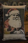 Primitive Antique Inspired Santa Claus Belsnickle  Cotton Beard Christmas Pillow