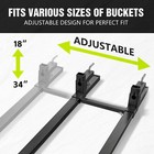 60  4500lbs Clamp W  Adjustable Stabilizer Bar For Tractor Forks Loader Bucket
