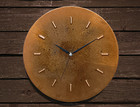 Handmade Rusty Patina Copper Wall Clock Farmhouse Mid Century Modern Wall Decor