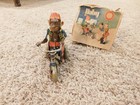 1940s Us Zone Germany Boby Circus Monkey On Tricycle Wind-up Tin Litho Toy   Box