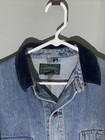 Vtg Ralph Lauren Polo Country Denim Corduroy Collar Distressed Jacket Men   s M