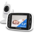 Video Baby Monitor With Camera  3 2  Lcd  Night Vision  Two-way Audio  Temp Moni