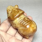 3  Chinese Old Jade Carved Hongshan Culture Jade Pig Dragon Statue Pendant