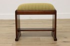 Art Deco Vintage Walnut Vanity Bench Or Stool  New Fabric  56513