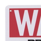 Metal Warning Protected Guard Dog Wall Sign Beware Plaque Security Caution Decor