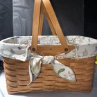 Longaberger Basket large two Wooden Handles preowned