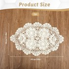 12x18 Inch Oval Crochet Doilies  2 Pcs Handmade Cotton Lace Placemats  Vintag   
