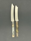Two 2 Gorham Mixed Metal Sterling Knives Kozuka Handles Bronze Iron Fuji Japan