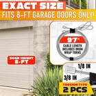 Garage Door Cables For 8 Ft Door     9 Ft 7 Inch Long  Heavy-duty 304 Steel