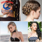 200pcs Hair Beads Jewelry  Dreadlocks Gem Crystal Charms  Metal Gold silver