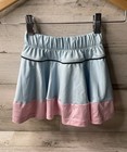 Set Active Athletic Skort Blue Pink Elastic Waist Stretch Girl   s Size  7 8 Euc  