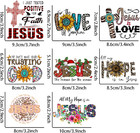 14pcs Small Size Jesus God Iron On Decals Thermal Transfer Stickers For Clothing