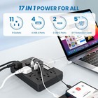 Power Strip Surge Protector With 11 Outlets 4 Usb And 2 Usb C Ports Black