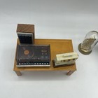 Vintage Lundby Dollhouse Stereo With Speaker Lamp Tables Sewing Clock Lot