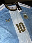 Adidas Argentina Lionel Messi  10 Soccer Jersey Player Version Gold Men Size L