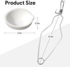 9 Pcs Crucibles For Melting Metal Kit  6 Ceramic Quartz Crucibles  3 Pcs Whipcli