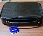 White Dove Designs Black Leather Zippered Bible Cover Carry Case Cross Pulls