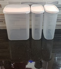 New Tupperware Modular Mates White  4 Square and 2 Oval  4 Contaners Set Of 3 