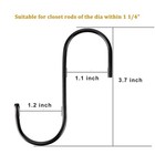 Evob 30 Pack Black Steel Hanging Hooks - Heavy Duty Metal Hooks For Hanging P   