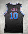 Space Jam Tune Squad Lola Bunny Jersey Mens L Black  10 Basketball Looney