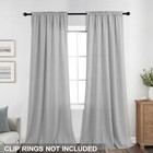  Rod Pocket 52x96 Inches Long Linen Blend Sheer 52 w X 96 l  pack Of 2  Grey