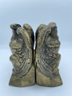 Vintage Brass American Bald Eagle 1776 Bookends Pm Philadelphia Mfg 1965 Heavy