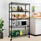 Heavy Duty 5 Shelf Shelving Unit  29   D X 14   W X 61in  H  5 Tier  Black