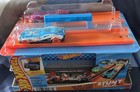 Hot Wheels Race Case Track Set With Dual Launchers   2 Cars -  Storage For 12