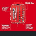 Craftsman 20pc 1 4  Drive Ratchet   Socket Set Tool Wrench Sae Inch Metric Case 