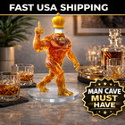 Bigfoot Whiskey Decanter 350ml Sasquatch Glass Bottle Bourbon Bar Gift Usa Ship
