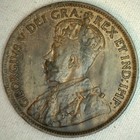 1918 Bronze Canadian Large Cent Coin Canada Au Almost Uncirculated